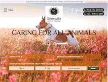 Tablet Screenshot of gainesvillevet.com